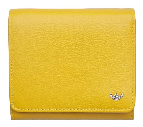 Golden Head Madrid RFID Protect Zipped Billfold Coin Wallet Sun Yellow von Golden Head