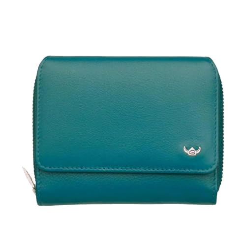 Golden Head Madrid RFID Protect Zipped Billfold Coin Wallet Turquoise von Golden Head