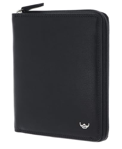 Golden Head Polo RFID Protect Zipped Billfold Coin Wallet Black von Golden Head