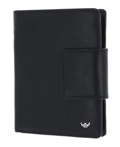 Golden Head Polo RFID Protect Billfold Coin Wallet with Snap Closure Black von Golden Head