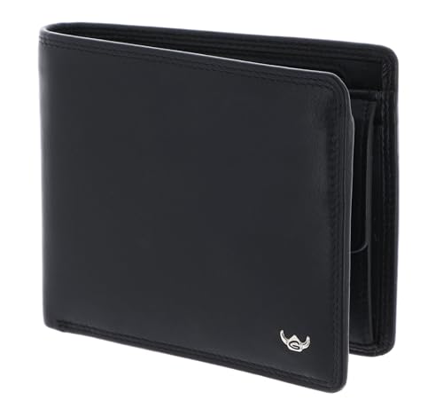 Golden Head Polo RFID Protect Billfold Coin Wallet with Zipped Pocket for Notes Black von Golden Head