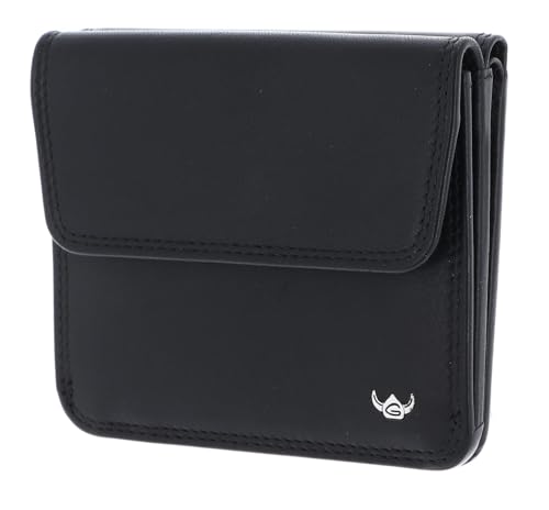 Golden Head Polo RFID Protect Zipped Billfold Coin Wallet with Front Snap Closure Black von Golden Head