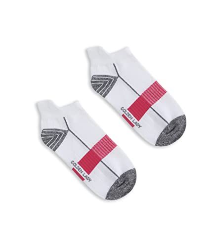 Golden Lady Damen calzino paia Cross Socks 3 Paare, Bianco, One Size von Golden Lady