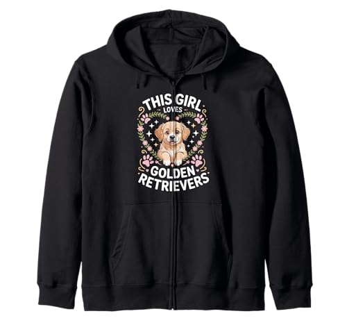 Dieses Mädchen liebt Golden Retriever Girls Golden Retriever Kapuzenjacke von Golden Retriever Designs for Girls