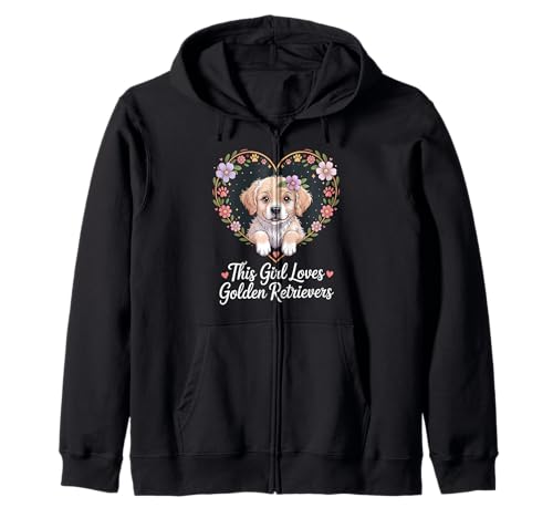 Dieses Mädchen liebt Golden Retriever Girls Golden Retriever Kapuzenjacke Dieses Mädchen liebt Golden Retriever Girls Golden Retriever Kapuzenjacke von Golden Retriever Designs for Girls
