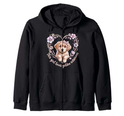 Dieses Mädchen liebt Golden Retriever Girls Golden Retriever Kapuzenjacke von Golden Retriever Designs for Girls