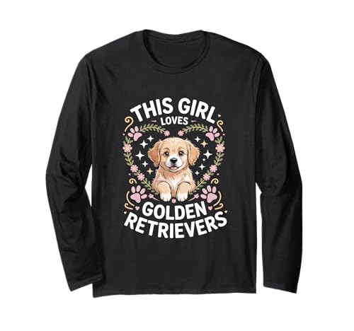 Dieses Mädchen liebt Golden Retriever Girls Golden Retriever Langarmshirt Dieses Mädchen liebt Golden Retriever Girls Golden Retriever Langarmshirt von Golden Retriever Designs for Girls