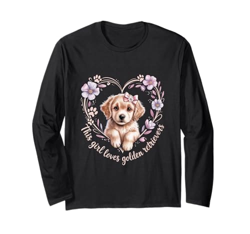 Dieses Mädchen liebt Golden Retriever Girls Golden Retriever Langarmshirt von Golden Retriever Designs for Girls