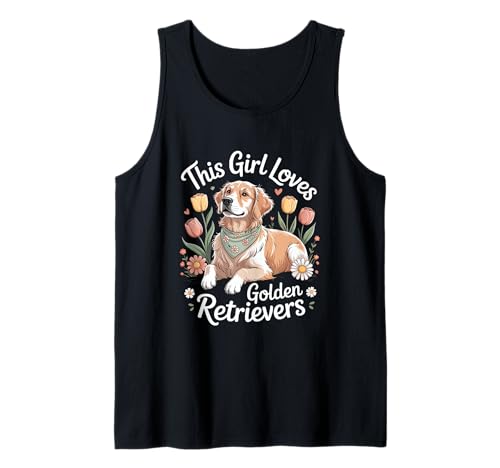 Dieses Mädchen liebt Golden Retriever Girls Golden Retriever Tank Top von Golden Retriever Designs for Girls
