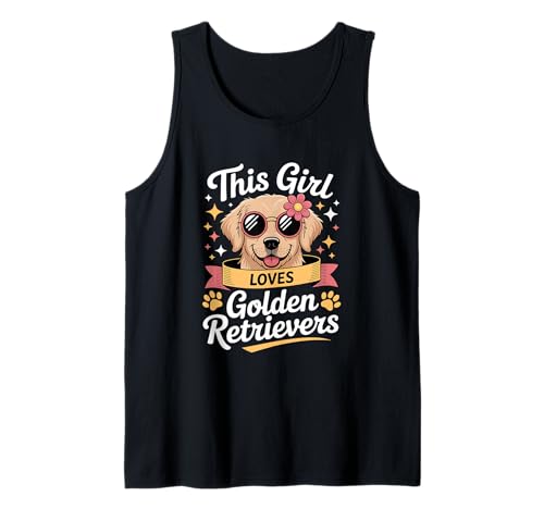 Dieses Mädchen liebt Golden Retriever Girls Golden Retriever Tank Top von Golden Retriever Designs for Girls
