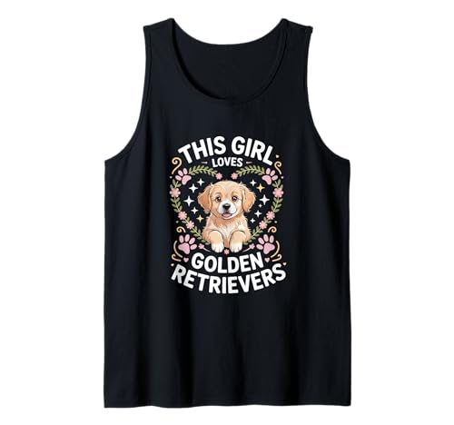 Dieses Mädchen liebt Golden Retriever Girls Golden Retriever Tank Top von Golden Retriever Designs for Girls