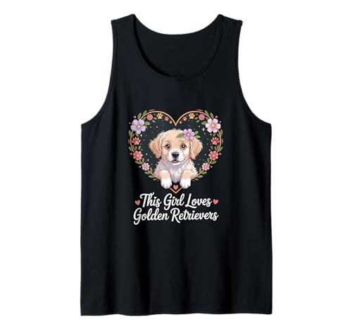 Dieses Mädchen liebt Golden Retriever Girls Golden Retriever Tank Top Dieses Mädchen liebt Golden Retriever Girls Golden Retriever Tank Top von Golden Retriever Designs for Girls