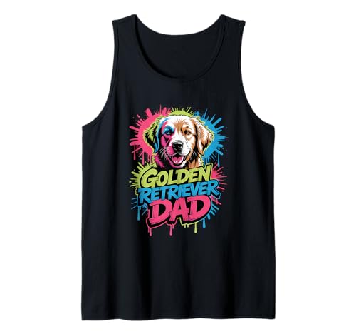 Herren Bunte Dog Lover Grafik Golden Retriever Dad Tank Top Herren Bunte Dog Lover Grafik Golden Retriever Dad Tank Top von Golden Retriever Dog Dad Gifts For Men