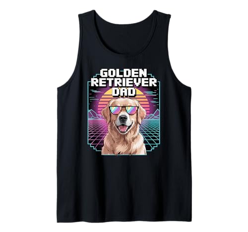 Herren Golden Retriever im Retro-Look Tank Top Herren Golden Retriever im Retro-Look Tank Top von Golden Retriever Dog Dad Gifts For Men