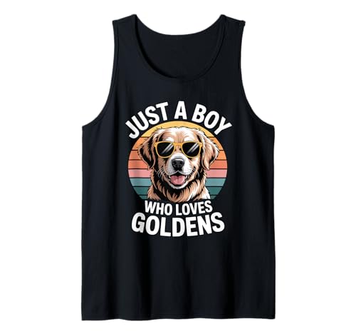 Herren Just A Boy Who Loves Goldens Golden Retriever Hundeliebhaber Tank Top Herren Just A Boy Who Loves Goldens Golden Retriever Hundeliebhaber Tank Top von Golden Retriever Dog Lovers Fanatics