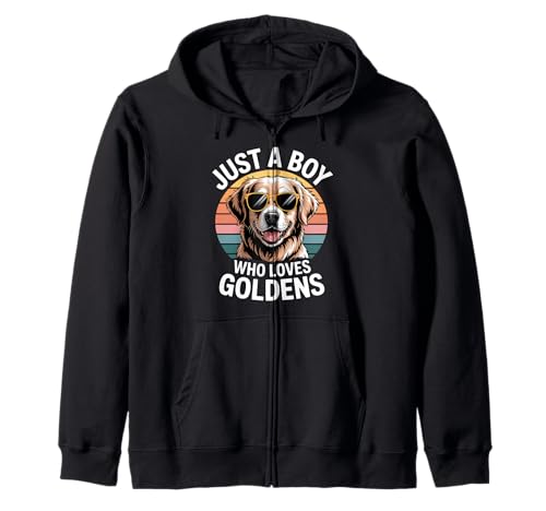 Just A Boy Who Loves Goldens Golden Retriever Hundeliebhaber Kapuzenjacke Just A Boy Who Loves Goldens Golden Retriever Hundeliebhaber Kapuzenjacke von Golden Retriever Dog Lovers Fanatics