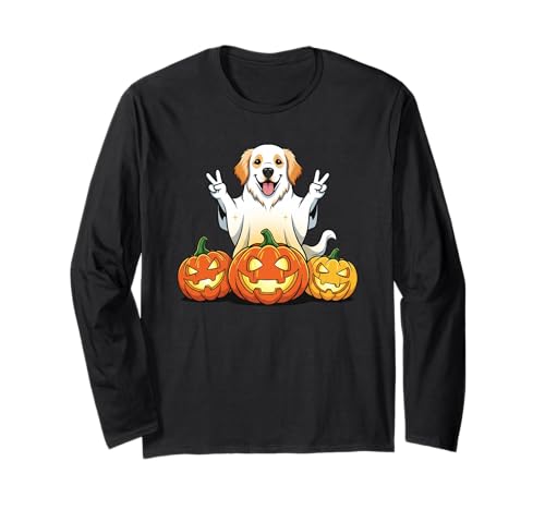 Golden Retriever Ghost Pumpkin Boo Halloween Kid Herren Damen Langarmshirt Golden Retriever Ghost Pumpkin Boo Halloween Kid Herren Damen Langarmshirt von Golden Retriever Halloween Ghost Pumpkin Outfits