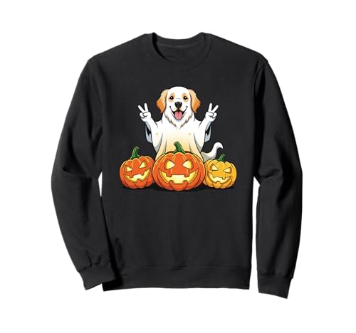 Golden Retriever Ghost Pumpkin Boo Halloween Kid Herren Damen Sweatshirt Golden Retriever Ghost Pumpkin Boo Halloween Kid Herren Damen Sweatshirt von Golden Retriever Halloween Ghost Pumpkin Outfits