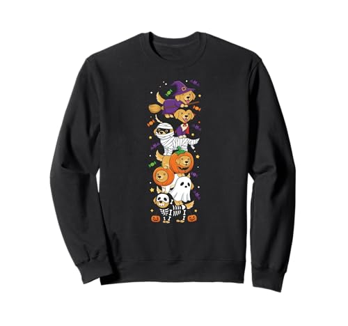 Golden Retriever Hexe Vampir Geist Halloween Herren Damen Sweatshirt Golden Retriever Hexe Vampir Geist Halloween Herren Damen Sweatshirt von Golden Retriever Halloween Skeleton Mummy Outfits