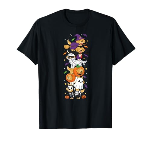Golden Retriever Hexe Vampir Geist Halloween Herren Damen T-Shirt Golden Retriever Hexe Vampir Geist Halloween Herren Damen T-Shirt von Golden Retriever Halloween Skeleton Mummy Outfits
