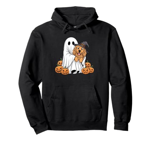 Ghost Golden Retriever Kürbis Halloween Kinder Herren Damen Pullover Hoodie von Golden Retriever Lovers Halloween Outfits Boy Girl