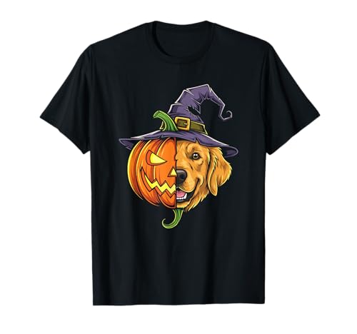 Golden Retriever Kürbis Jack O Laterne Halloween Kinder Herren T-Shirt Golden Retriever Kürbis Jack O Laterne Halloween Kinder Herren T-Shirt von Golden Retriever Lovers Halloween Pumpkin Outfits