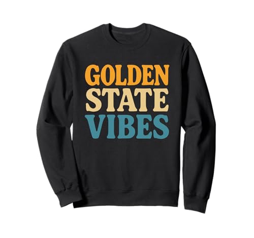 Golden State Vibes Retro California Shirt Herren Damen Teenager Sweatshirt von Golden State Retro Travel Surf Adventure Shirts