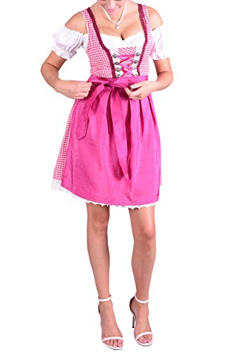 Dirndl Set 3tlg Trachtenkleid 301gt Pink karriert 34 von Golden Trachten