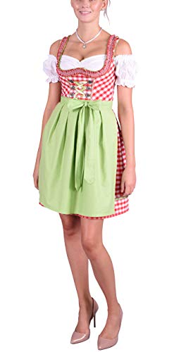 Dirndl Set Trachtenkleid 480GT Rot Weiß kariert 36 von Golden Trachten