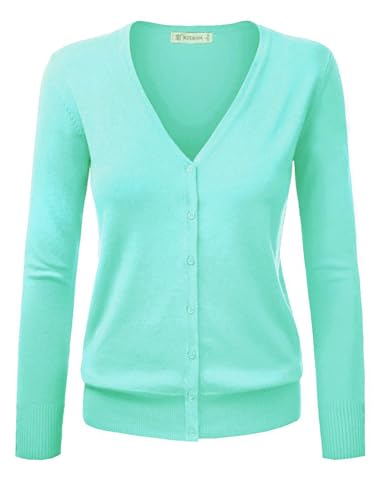 Gothden Damen Basic Strickjacke Spring Button Down Strickjacken Stricken Cardigan von Gothden