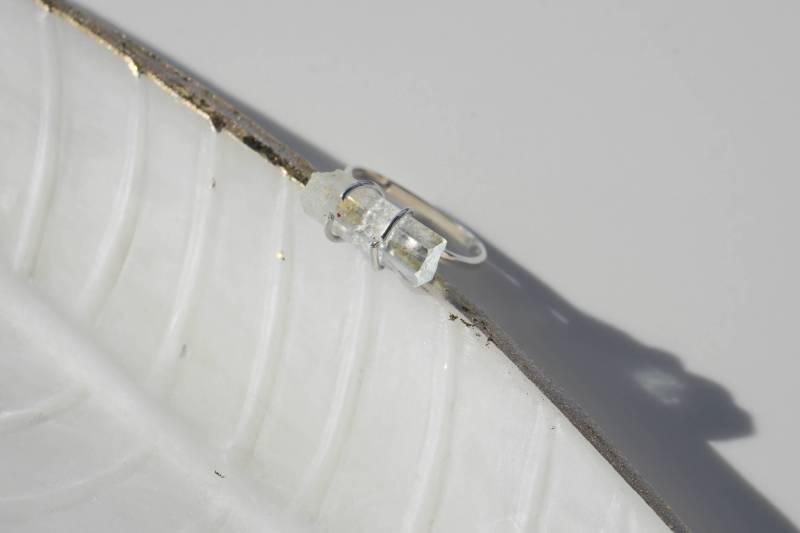 Aquamarin Ring, Roh Aquamarin, Kristall Edelstein Silber Boho Ring Aquamarin Ring, Roh Aquamarin, Kristall Edelstein Silber Boho Ring von GoldenBeeJewels