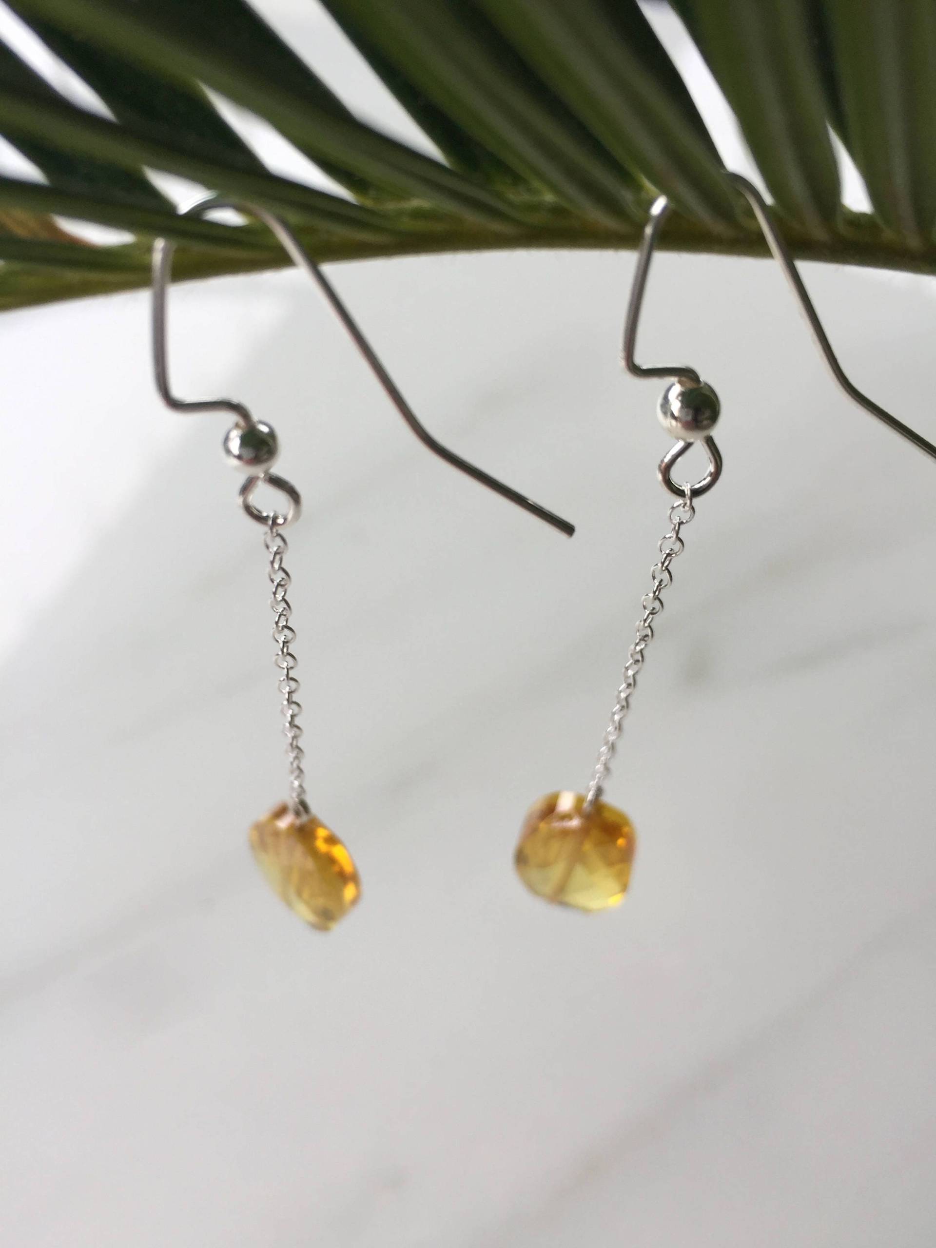 Zitrone Tropfen Ohrring, Kette Gelber Kristall Zirkonia, Cz, Baumeln Ohrring Zitrone Tropfen Ohrring, Kette Gelber Kristall Zirkonia, Cz, Baumeln Ohrring von GoldenBeeJewels