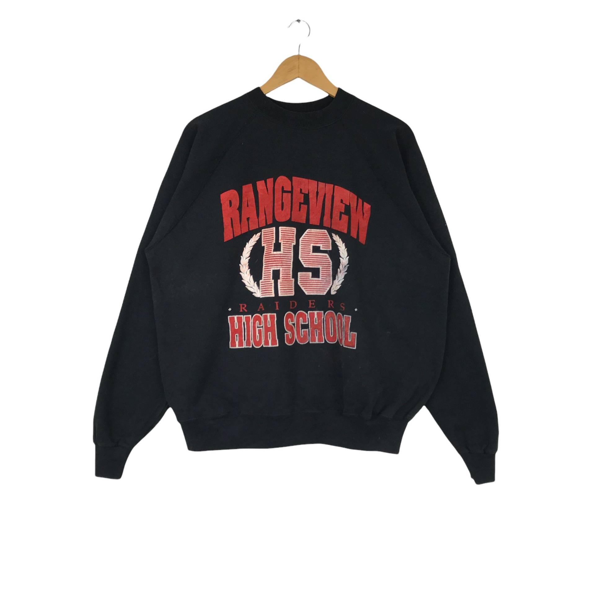 Vintage 80Er Jahre Reichweitenansicht High School Raiders Basketball Sweatshirt Großes Logo Pullover Kleidung Sportbekleidung Vintage 80Er Jahre Reichweitenansicht High School Raiders Basketball Sweatshirt Großes Logo Pullover Kleidung Sportbekleidung von GoldenGarments95