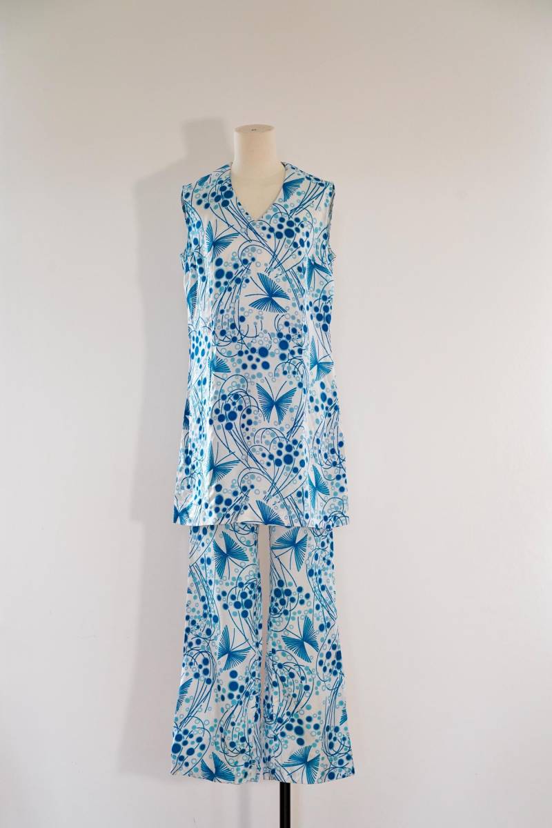 1960S Vintage Co-Ord Hemd Und Hosenanzug, Gr von GoldenGirlClothing