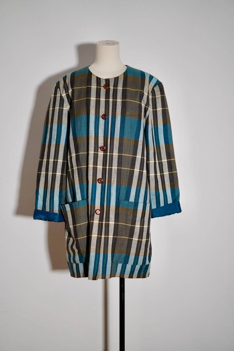 80Er Jahre Vintage Leinen Blazer, L von GoldenGirlClothing