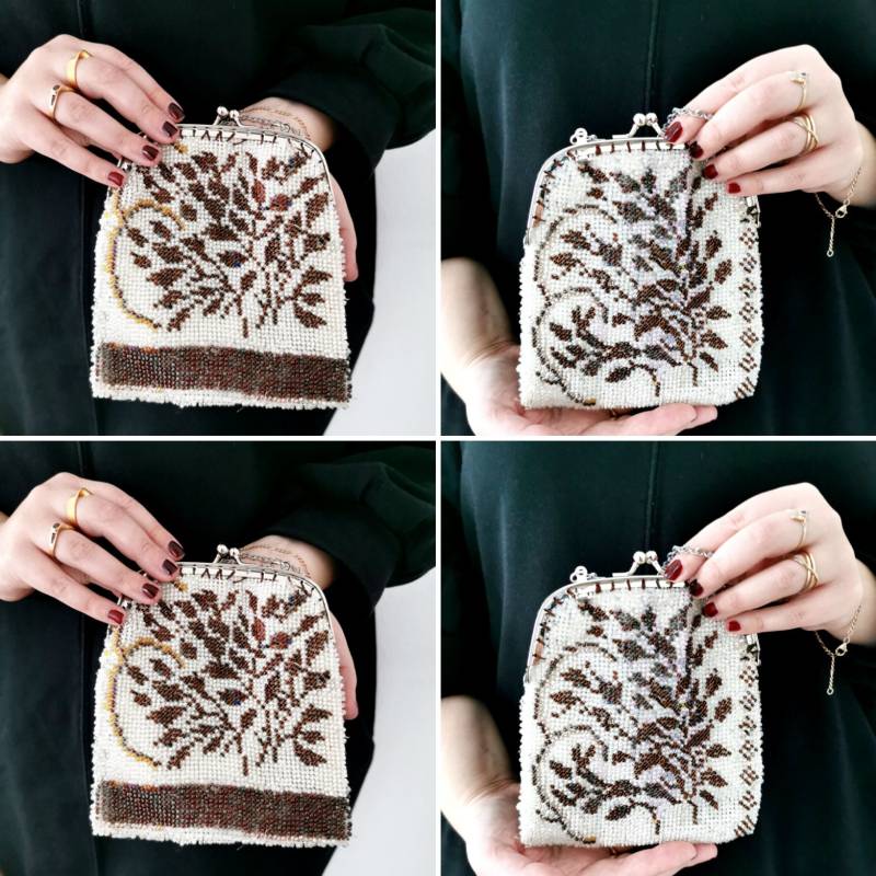 Vintage Geldbörse, 1970Er Jahre Handtasche Baumblätter Design Vintage Geldbörse, 1970Er Jahre Handtasche Baumblätter Design von GoldenGirlClothing