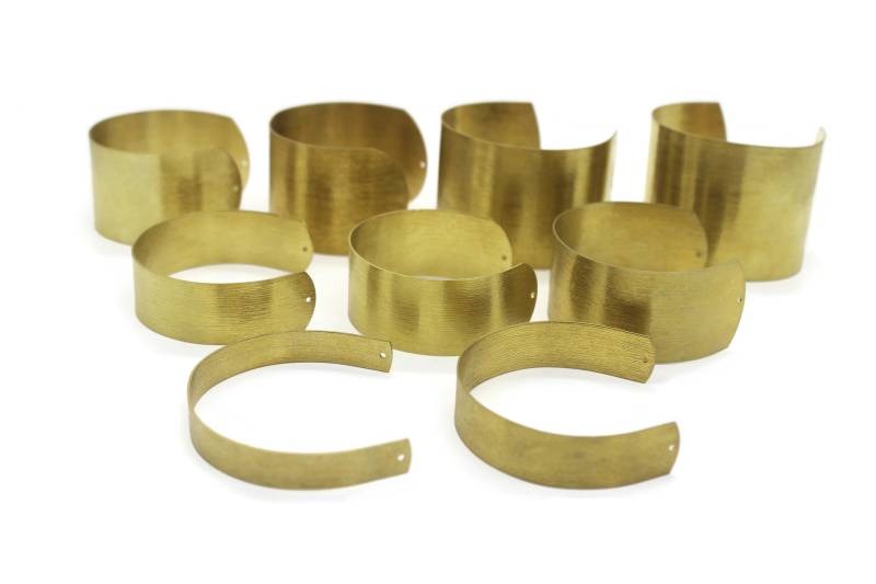 Roh Messing Armreif Manschettenbasen in Rich Low Brass 9 Größen | Manschettenarmband Blank Verstellbare Offene Manschette von GoldenHornSupplies