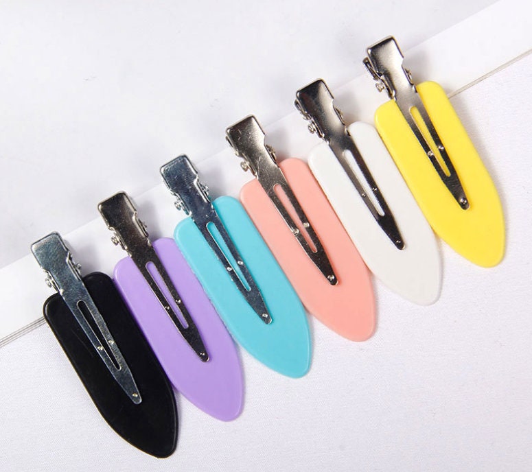 2 Stück Haarclips Haarspange Combi-Clip Resin Haarklammern Blau/Schwarz Gelb/ Weiss/Lila von fanfandesignstudio