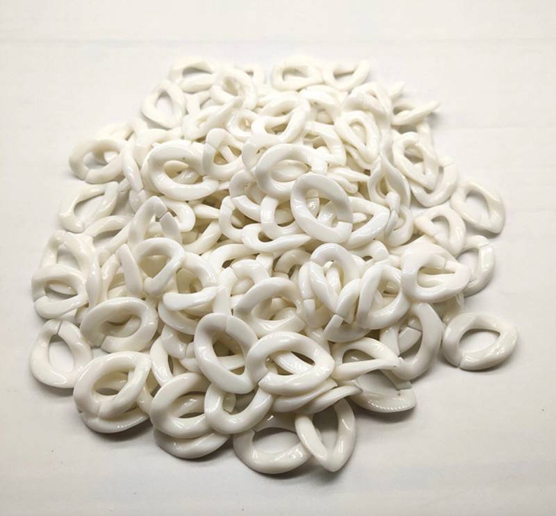 20 X Acryl Kettengliede Acrylkette Brillenkette Beutelkette 1723mm Weiss von fanfandesignstudio