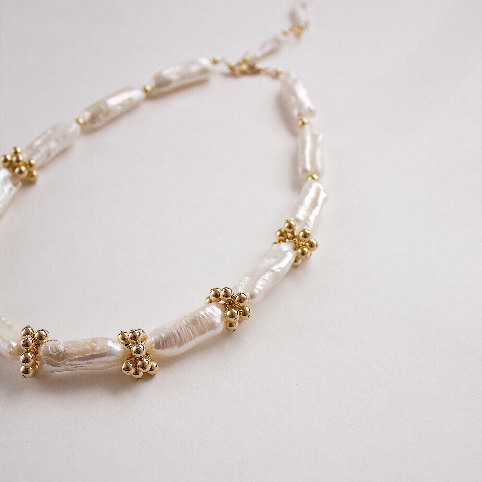 Biwa Perlenkette 14K Gold Filled Statement Schmuck von GoldenLinings