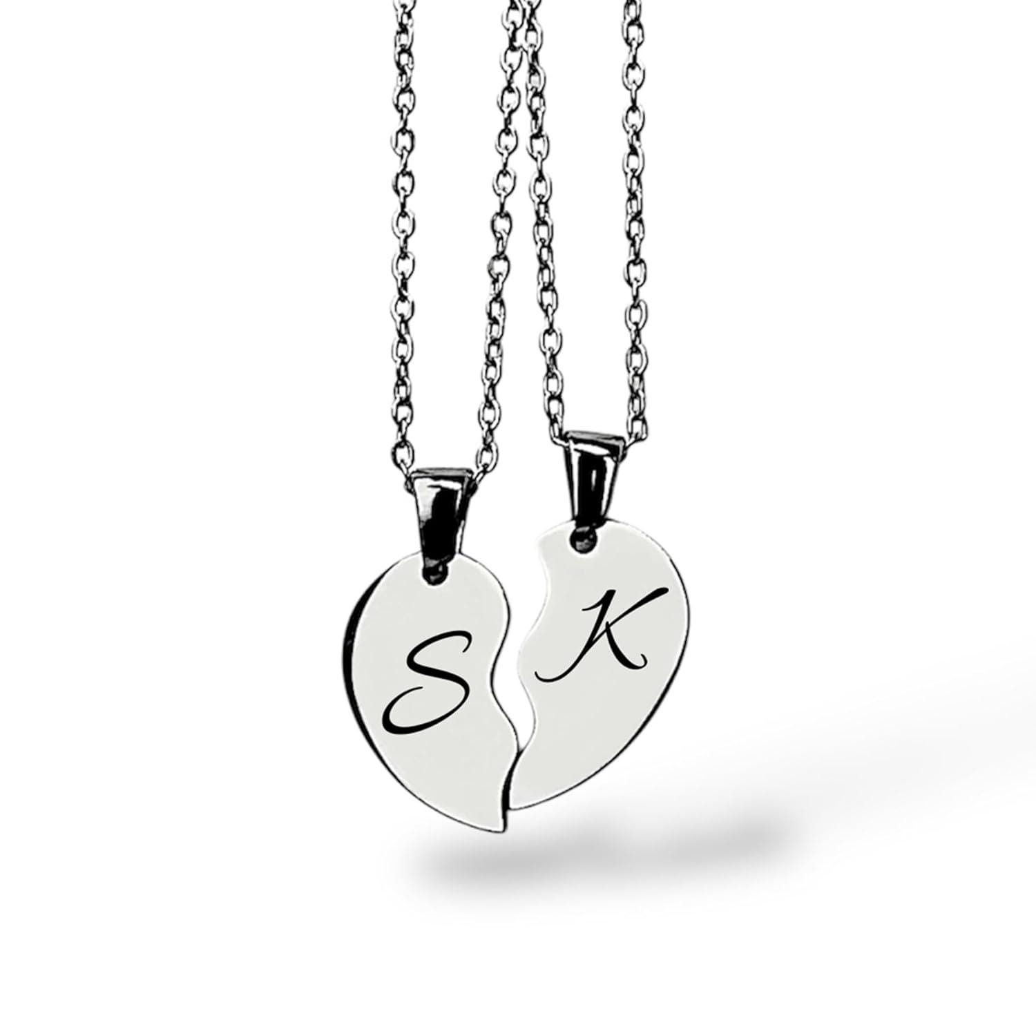Herz Halskette Für Paare Mit Gravur | Personalisiert Name, Datum, Spruch Damen, Herren, Freundin, Verliebte Edelstahl Kette 45 cm Herz Halskette Für Paare Mit Gravur | Personalisiert Name, Datum, Spruch Damen, Herren, Freundin, Verliebte Edelstahl Kette 45 cm von GoldenPawLove