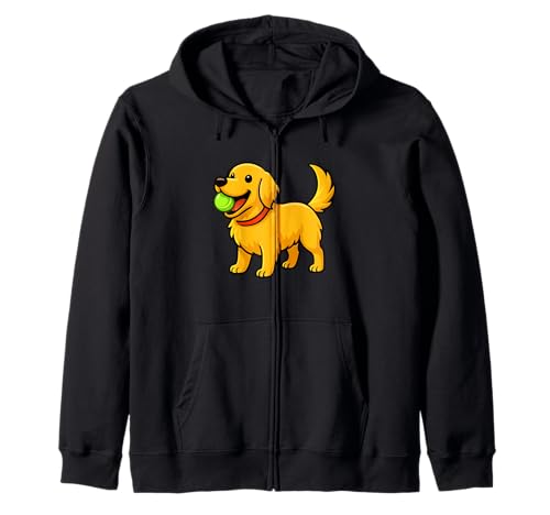 Golden Retriever Apportieren Tierliebhaber Apportieren Mama Papa Kinder Kapuzenjacke von GoldenRetrieverAxis1