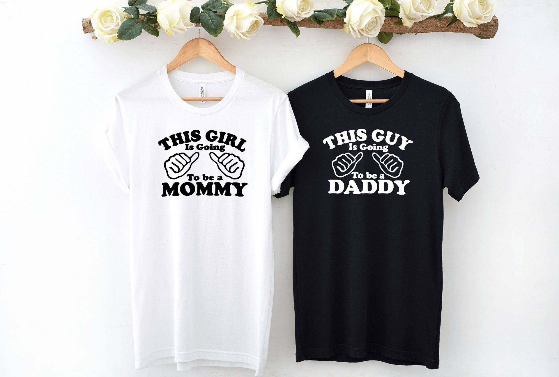 Dieser Typ Wird Ein Daddy Shirt Sein, Dieses Mädchen Eine Mama Neue Und Papa T-Shirt, Paar von GoldenRushDesign