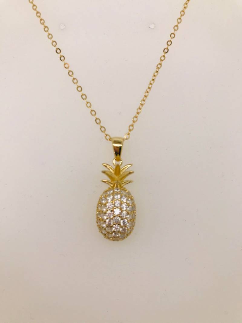Ananas Verstellbare Halskette Sterling Silber Ananas Verstellbare Halskette Sterling Silber von GoldenSandJewelry