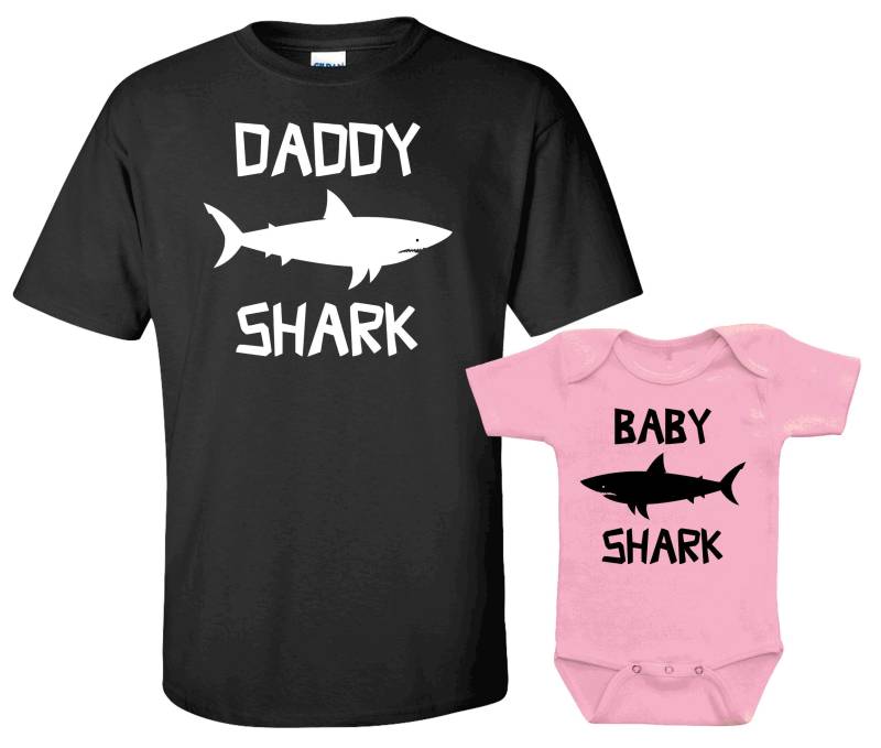 Hai Familie Shirts Papa Baby Und Tochter Passendes Set Daddy Outfits Vater Ich Kleidung Body - Jm85-87 von GoldenStarTees