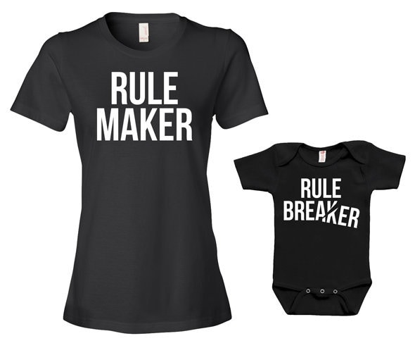 Mama Und Tochter Geschenke Für Neue Familie Outfit Mutter Sohn Passende Familien Shirts Ich Kleidung Rule Maker Body - Jm162-Jm163 von GoldenStarTees
