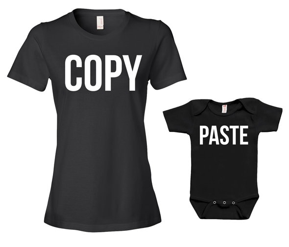 Mutter Und Sohn Geschenke Für Neue Mama Familie Outfit Tochter Passende Familien Shirts Ich Kleidung Copy Paste Body - Jm152-Jm153 von GoldenStarTees