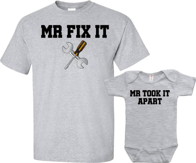 Papa Und Sohn Passende Shirts Vater Geschenke Tops Ich Outfits Baby Junge T-Shirts Familie Tshirts Body - Jm80-81 von GoldenStarTees