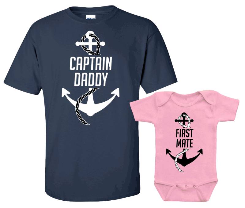 Papa Und Tochter Passendes Set Kapitän Erstlingshemden Ich Geschenk Vatertag Geschenke Herren Todder Tshirt Baby Body - Jm3-259 von GoldenStarTees