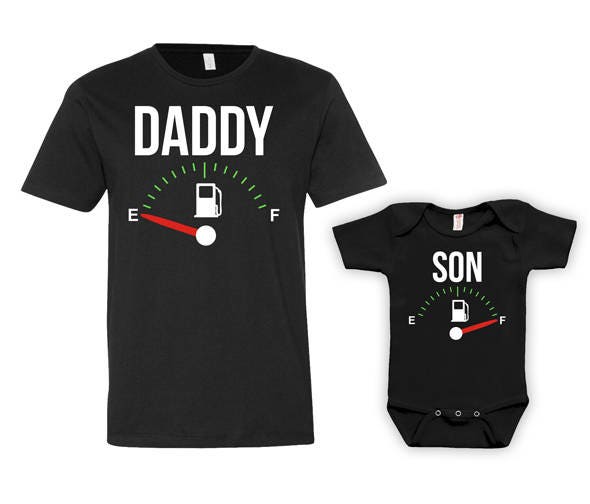 Passende Vater Und Sohn Shirts Papa Geschenke Kleidung Passendes Set Baby Ich Outfit Body - Jm121-123 von GoldenStarTees